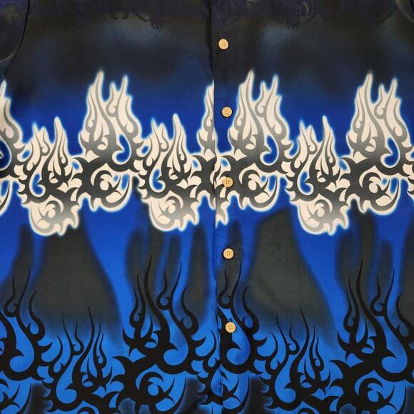 Vintage 90s EMERGENCY EXIT TRIBAL SHIRT FESTIVAL RAVE GRUNGE - Picture 3 of 5